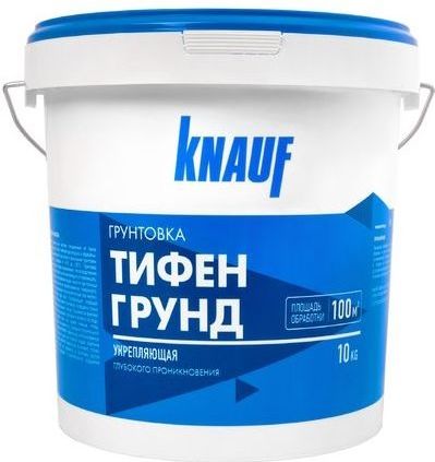 Грунтовка Кнауф Тифенгрунд F глубокого проникновения для нар. и внутр. работ 10кг. купить в СОМ