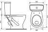 Унитаз-компакт Sanita Эталон Эконом, арматура, сиденье, белый купить в СОМ