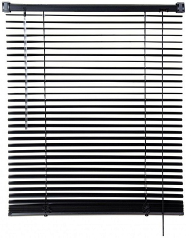 Жалюзи горизонтальные пластиковые 70х160см черный купить в СОМ