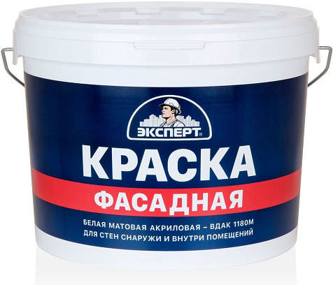Краска акриловая Эксперт ВДАК-1180, фасадная, 3 кг купить в СОМ