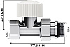 Набор термостатический для радиатора прямой 1/2" М30х1.5 хром Royal Thermo Design купить в СОМ