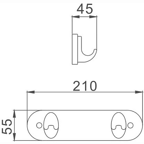 Крючок Haiba HB1505-2, двойной купить в СОМ