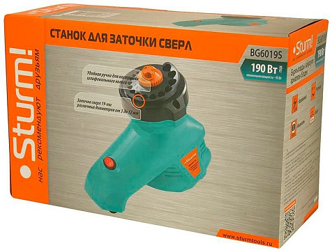 Станок для заточки сверел Sturm BG-6019S, 190Вт, сверла 3-12мм купить в СОМ