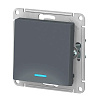 Механизм выключателя AtlasDesign 1 клавиша, с подсветкой, без рамки, СП, грифель купить в СОМ