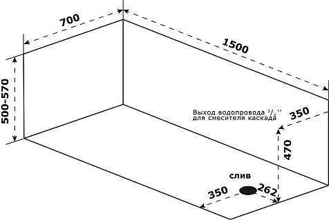 Ванна акриловая Azario Бали, 1500 x700 мм, каркас, экран купить в СОМ