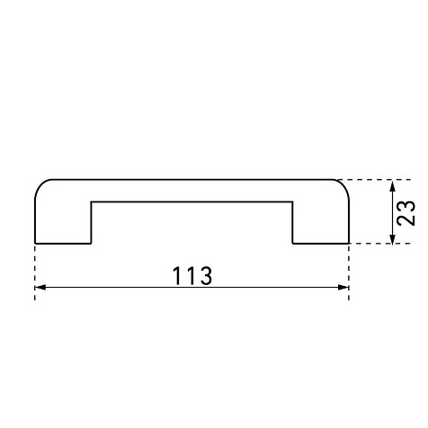 Ручка-скоба мебельная Stahlburo A300-96 Bl матовый черный, уп=2шт. купить в СОМ