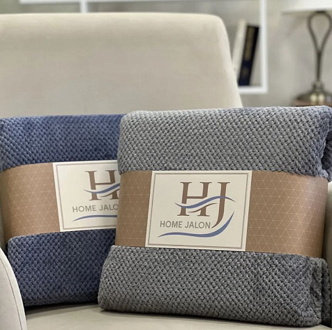 Плед Home Jalon Соты 150х200 сине-серый купить в СОМ