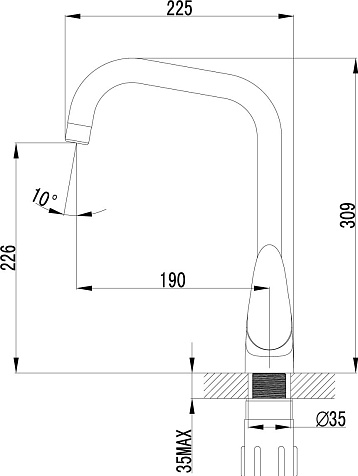 Смеситель для мойки Lemark Pramen LM3355C, латунь купить в СОМ