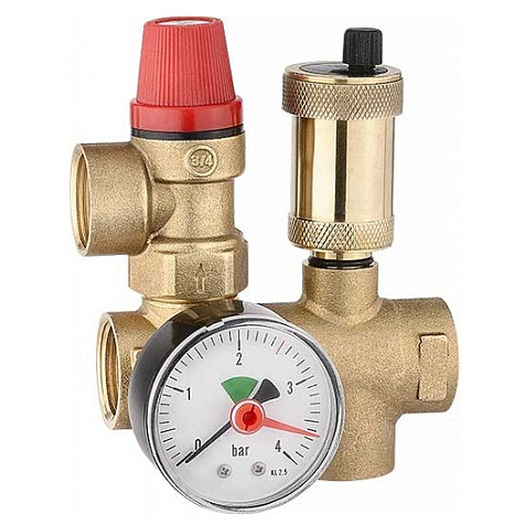 Группа безопасности котла 1" 3 бар TIM JH1026-3 купить в СОМ