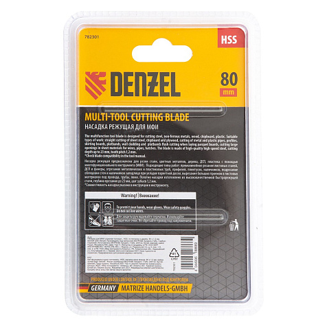 Насадка для МФИ отрезная Denzel, HSS, по металлу и дереву, 80х1.2 мм, мелкий зуб купить в СОМ