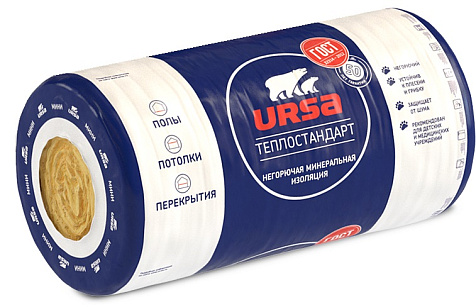 Маты теплоизоляционные URSA ТеплоСТАНДАРТ Мини, 2х6560х610х50 мм, 8кв.м купить в СОМ