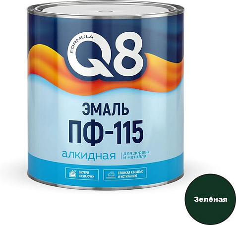 Эмаль ПФ-115 Formula Q8, зеленая, 1.8 кг купить в СОМ
