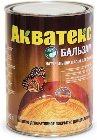 Масло натуральное Акватекс Бальзам, лиственница, 0.75 л купить в СОМ