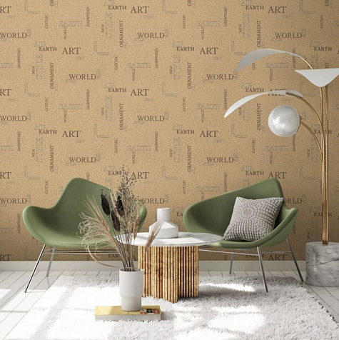 Обои виниловые на флизелиновой основе 9304-12 Monte Solaro Letters, 1.06 х 10 м . купить в СОМ