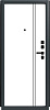 Дверь металлическая Рига Серый муар/Веллюто Бьянко, левая 960х2050мм купить в СОМ