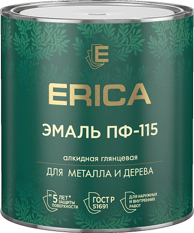 Эмаль ПФ-115 Erica, вишневая, 2.6 кг купить в СОМ
