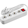 Удлинитель ОНЛАЙТ  OPE-S-04-300-ESC-3x1  4 гн, 3 м, СЗ, с выключ, 16А IP20 белый купить в СОМ