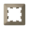 Рамка для розеток и выключателей AtlasDesign Air 1м шампань/дым.черн. купить в СОМ