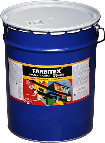Эмаль ПФ-115 Farbitex, синяя, 20 кг купить в СОМ