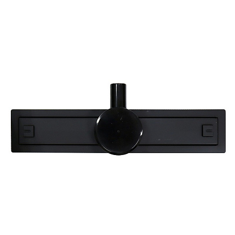 Желоб водоотводящий Azario AZT3BLACK600 D40 L=600 мм, металл, поворот 360°, с решеткой, черный купить в СОМ