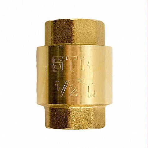 Клапан обратный пружинный STI, 1 1/2", латунь купить в СОМ