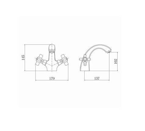 Смеситель для раковины Fashun A1018, хром купить в СОМ
