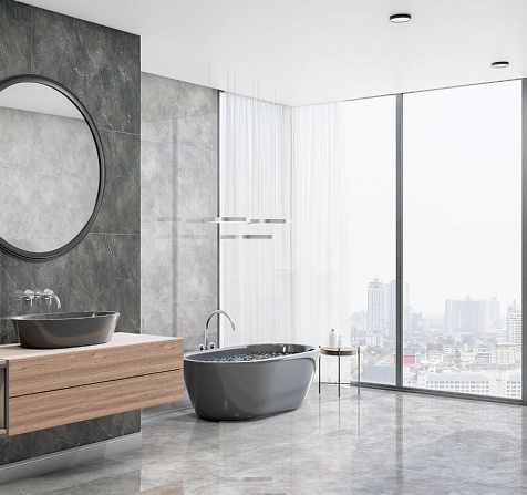 Керамогранит Global Tile Lucciano  Серый полированный, 1200х600х9 мм, 2 шт. - 1.44 кв. м. GT120606301PR/32 купить в СОМ