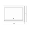 Зеркало Azario Ливия, 800 х600 мм, сенсор купить в СОМ