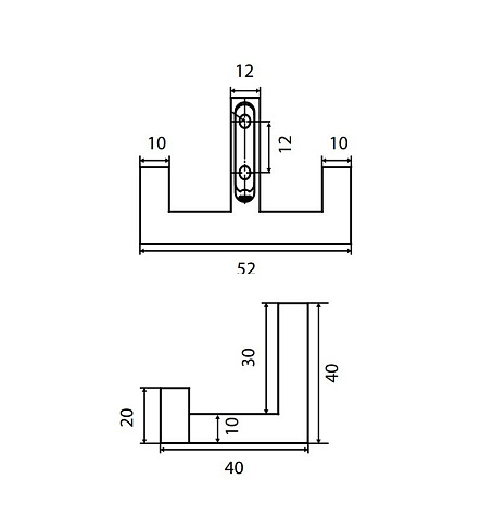 Крючок трехрожковый мебельный Edson 5403-N00-MB MATT BLACK купить в СОМ