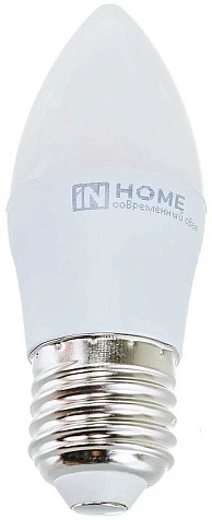 Лампа светодиодная IN HOME, 4Вт 230В Е27 3000К СВЕЧА купить в СОМ