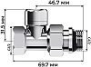 Набор термостатический для радиатора прямой 1/2" М30х1.5 хром Royal Thermo Design купить в СОМ