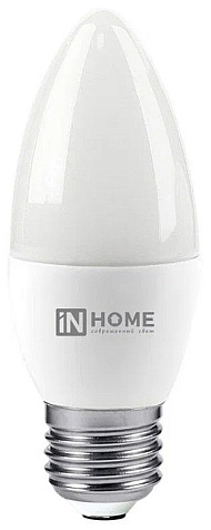 Лампа светодиодная IN HOME, 4Вт 230В Е27 3000К СВЕЧА купить в СОМ